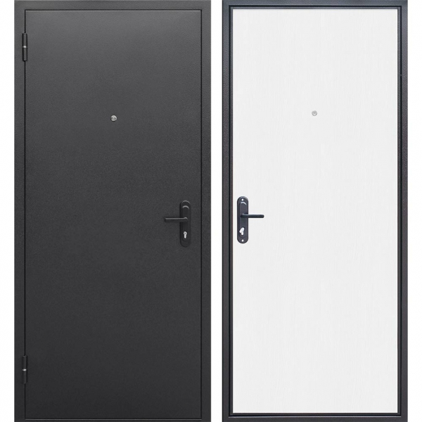 Дверь входная Ferroni Стройгост 5 РФ левая антик серебро - дуб белый 960х2050 мм