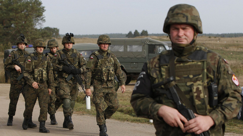 Польская армия проводит операцию на границе с Германией